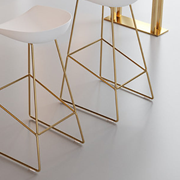 Taburete de bar sin brazos de metal de estilo contemporáneo, taburete de bar de cuero PU para cocina