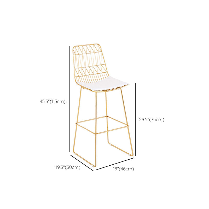 Taburete de bar sin brazos de metal de estilo contemporáneo, taburete de bar de cuero PU para cocina