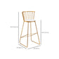 Taburete de bar sin brazos de metal de estilo contemporáneo, taburete de bar de cuero PU para cocina