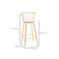Taburete de bar sin brazos de metal de estilo contemporáneo, taburete de bar de cuero PU para cocina