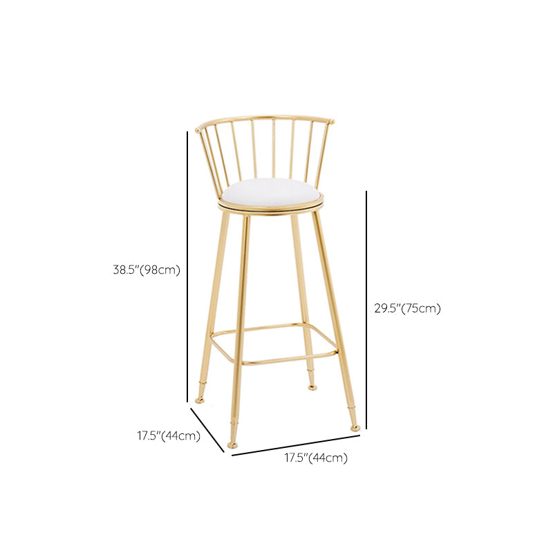 Taburete de bar sin brazos de metal de estilo contemporáneo, taburete de bar de cuero PU para cocina