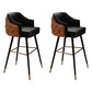 Tabouret de comptoir de dossier d'accoudoir moderne tabouret de Bar de café en fer avec coussin et pédale