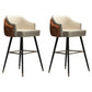 Tabouret de comptoir de dossier d'accoudoir moderne tabouret de Bar de café en fer avec coussin et pédale