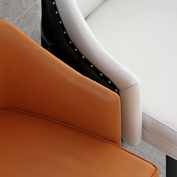 Tabouret de comptoir de dossier d'accoudoir moderne tabouret de Bar de café en fer avec coussin et pédale
