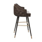 Tabouret de comptoir de dossier d'accoudoir moderne tabouret de Bar de café en fer avec coussin et pédale