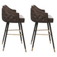 Tabouret de comptoir de dossier d'accoudoir moderne tabouret de Bar de café en fer avec coussin et pédale