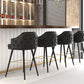 Tabouret de comptoir de dossier d'accoudoir moderne tabouret de Bar de café en fer avec coussin et pédale