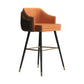 Tabouret de comptoir de dossier d'accoudoir moderne tabouret de Bar de café en fer avec coussin et pédale