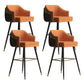 Tabouret de comptoir de dossier d'accoudoir moderne tabouret de Bar de café en fer avec coussin et pédale