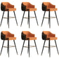 Tabouret de comptoir de dossier d'accoudoir moderne tabouret de Bar de café en fer avec coussin et pédale