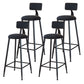 Eigentijdse barkruk met ronde zitting en barkruk met metalen poten