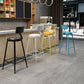 Contemporary PU Leather Bar-stool Round Seat Counter Bar Stool with Metal Legs Clearhalo 'Bar Furniture' 'Bar Stools' 'bar_stools' 'furn' 'furn_bar_stools' 'Furniture' 'Kitchen & Dining Furniture' 6186043