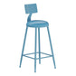 Contemporary PU Leather Bar-stool Round Seat Counter Bar Stool with Metal Legs Clearhalo 'Bar Furniture' 'Bar Stools' 'bar_stools' 'furn' 'furn_bar_stools' 'Furniture' 'Kitchen & Dining Furniture' 6186049