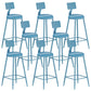 Contemporary PU Leather Bar-stool Round Seat Counter Bar Stool with Metal Legs Blue 8 Piece Set Clearhalo 'Bar Furniture' 'Bar Stools' 'bar_stools' 'furn' 'furn_bar_stools' 'Furniture' 'Kitchen & Dining Furniture' 6186050