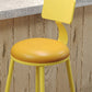 Contemporary PU Leather Bar-stool Round Seat Counter Bar Stool with Metal Legs Clearhalo 'Bar Furniture' 'Bar Stools' 'bar_stools' 'furn' 'furn_bar_stools' 'Furniture' 'Kitchen & Dining Furniture' 6186054