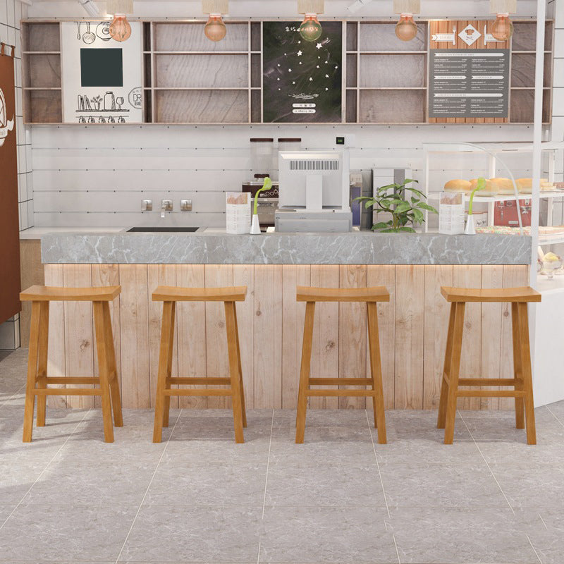 Industrial Armless Counter High Stool Solid Wood Backless Bistro Pub Stool with 4 Legs Clearhalo 'Bar Furniture' 'Bar Stools' 'bar_stools' 'furn' 'furn_bar_stools' 'Furniture' 'Kitchen & Dining Furniture' 6186061