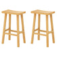 Industrial Armless Counter High Stool Solid Wood Backless Bistro Pub Stool with 4 Legs Natural 2 Piece Set Clearhalo 'Bar Furniture' 'Bar Stools' 'bar_stools' 'furn' 'furn_bar_stools' 'Furniture' 'Kitchen & Dining Furniture' 6186068