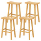 Industrial Armless Counter High Stool Solid Wood Backless Bistro Pub Stool with 4 Legs Natural 4 Piece Set Clearhalo 'Bar Furniture' 'Bar Stools' 'bar_stools' 'furn' 'furn_bar_stools' 'Furniture' 'Kitchen & Dining Furniture' 6186070
