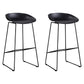 Metal Bar Stool Modern Style Low Back Armless Counter Stool for Home Use