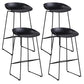 Metal Bar Stool Modern Style Low Back Armless Counter Stool for Home Use