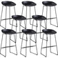 Metal Bar Stool Modern Style Low Back Armless Counter Stool for Home Use