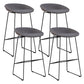 Metal Bar Stool Modern Style Low Back Armless Counter Stool for Home Use