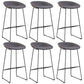 Metal Bar Stool Modern Style Low Back Armless Counter Stool for Home Use