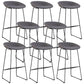 Metal Bar Stool Modern Style Low Back Armless Counter Stool for Home Use