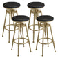 Industrial Armless Liftable Counter Stool Iron Cafe Bar Stool with Pedal