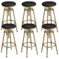 Industrial Armless Liftable Counter Stool Iron Cafe Bar Stool with Pedal