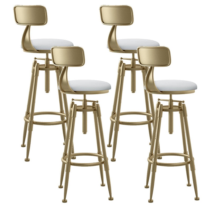 Industrial Armless Liftable Counter Stool Iron Cafe Bar Stool with Pedal