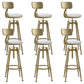 Industrial Armless Liftable Counter Stool Iron Cafe Bar Stool with Pedal
