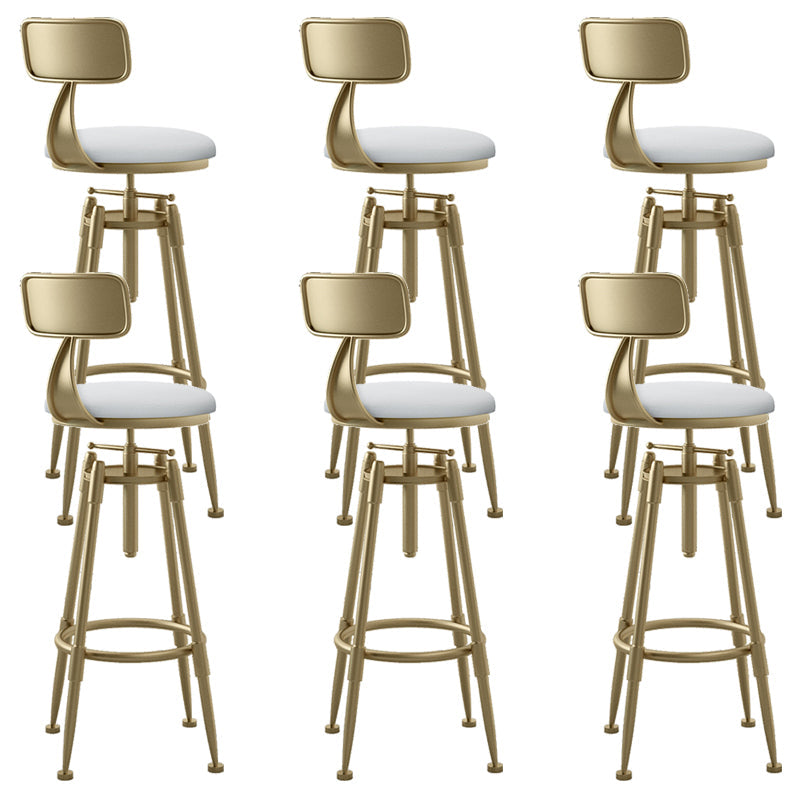 Industrial Armless Liftable Counter Stool Iron Cafe Bar Stool with Pedal