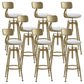 Industrial Armless Liftable Counter Stool Iron Cafe Bar Stool with Pedal