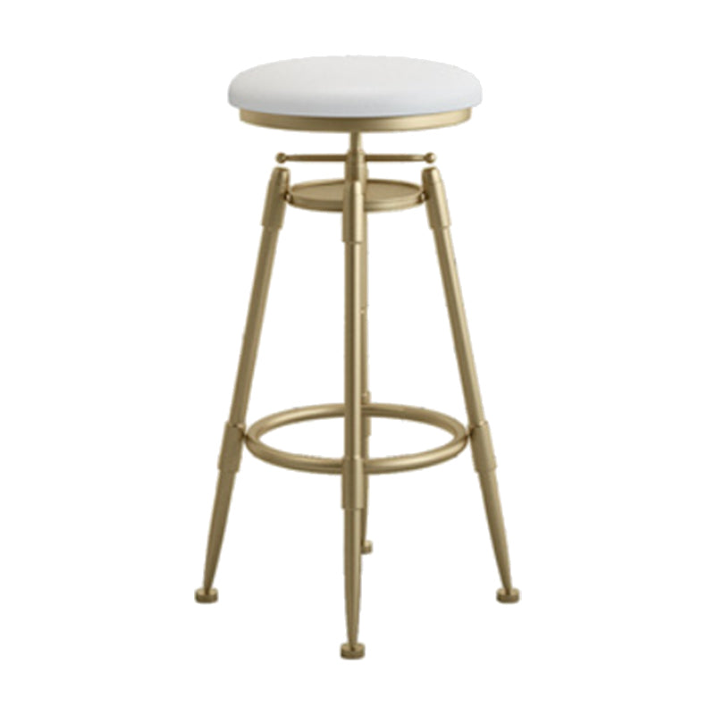 Industrial Armless Liftable Counter Stool Iron Cafe Bar Stool with Pedal