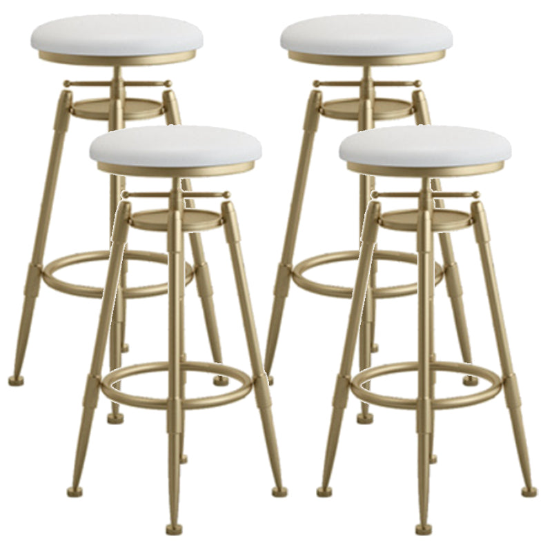 Industrial Armless Liftable Counter Stool Iron Cafe Bar Stool with Pedal