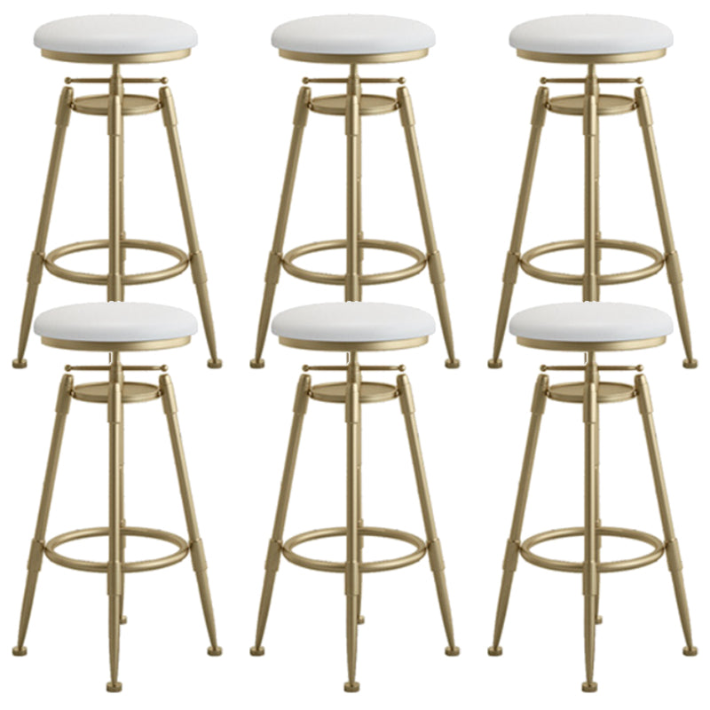 Industrial Armless Liftable Counter Stool Iron Cafe Bar Stool with Pedal