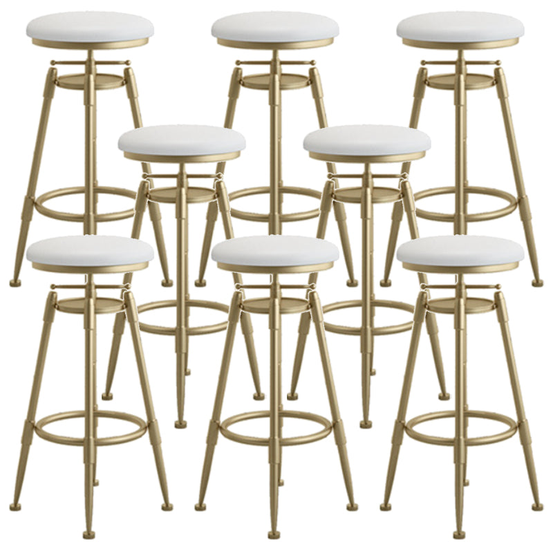 Industrial Armless Liftable Counter Stool Iron Cafe Bar Stool with Pedal