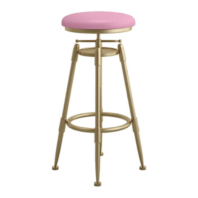 Industrial Armless Liftable Counter Stool Iron Cafe Bar Stool with Pedal
