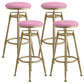 Industrial Armless Liftable Counter Stool Iron Cafe Bar Stool with Pedal