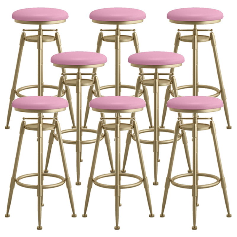 Industrial Armless Liftable Counter Stool Iron Cafe Bar Stool with Pedal