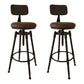 Industrial Armless Liftable Counter Stool Iron Cafe Bar Stool with Pedal