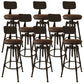 Industrial Armless Liftable Counter Stool Iron Cafe Bar Stool with Pedal