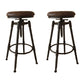 Industrial Armless Liftable Counter Stool Iron Cafe Bar Stool with Pedal