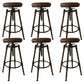 Industrial Armless Liftable Counter Stool Iron Cafe Bar Stool with Pedal