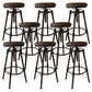 Industrial Armless Liftable Counter Stool Iron Cafe Bar Stool with Pedal