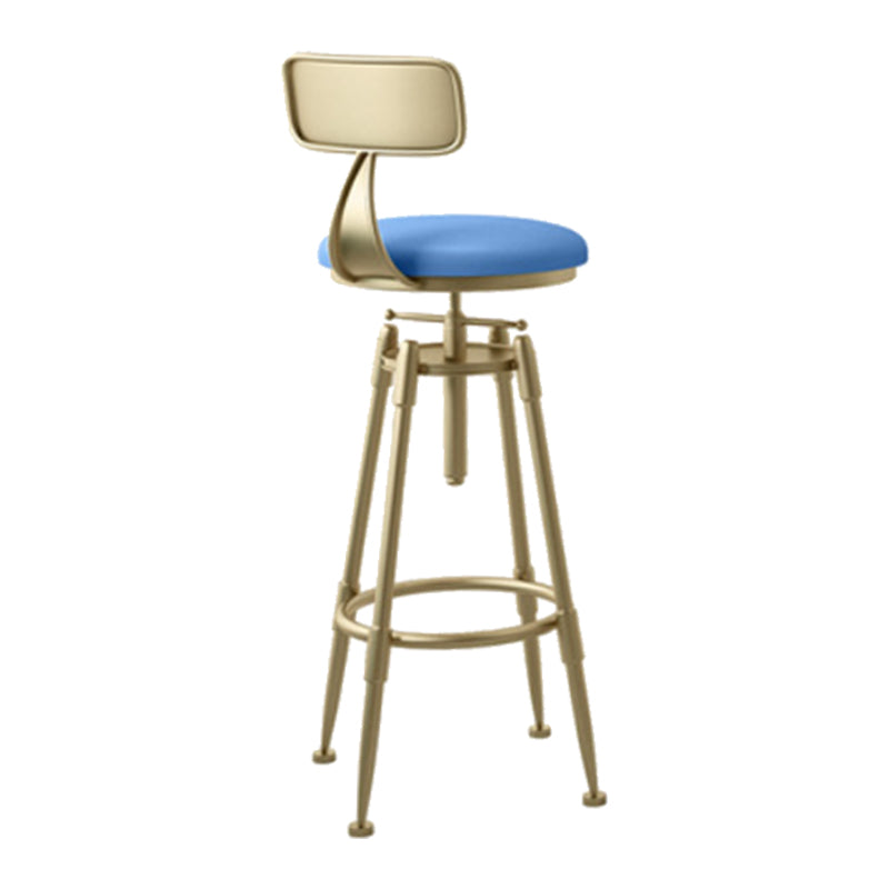 Industrial Armless Liftable Counter Stool Iron Cafe Bar Stool with Pedal