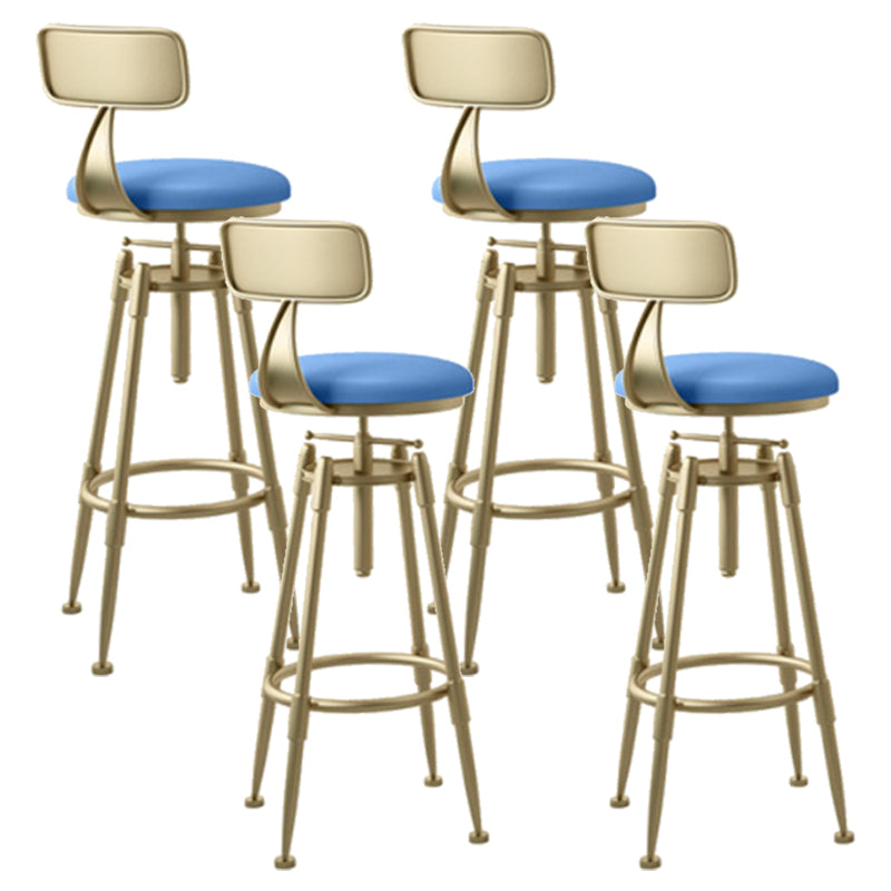 Industrial Armless Liftable Counter Stool Iron Cafe Bar Stool with Pedal