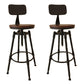 Industrial Armless Liftable Counter Stool Iron Cafe Bar Stool with Pedal