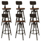 Industrial Armless Liftable Counter Stool Iron Cafe Bar Stool with Pedal